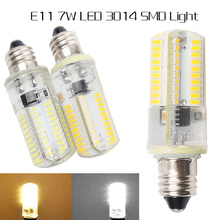 Dimmable 3014Smd E11 LED lamp light bulb 7W 80leds AC110V 220V Warm white/white high lumens CE RoHS 2pcs/lot Free Shipping 2024 - buy cheap