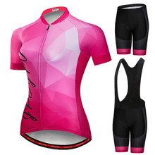Jpojpo verão conjunto camisa de ciclismo 2021 da bicicleta equipe roupas de ciclismo das mulheres uniforme secagem rápida camisa da bicicleta terno ropa mujer 2024 - compre barato