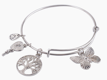 5PCS Fashion Silver Color Tone Butterfly Expandable bangle Wire Bangle Bracelet #91119 2024 - buy cheap