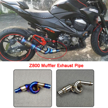 for Kawasaki Z800 Motorcycle Motorbike Exhaust Muffler Escape Middle Link Pipe Slip on Z800 304 Stainless Steel 2024 - buy cheap