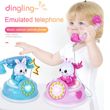Juguete de simulación de teléfono para niños, bonito juguete de rol con iluminación musical, Educativo Para edades tempranas, 1 unidad 2024 - compra barato
