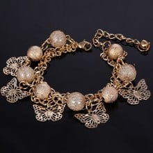 MINHIN Charm Bracelet For Women Lovely Butterfly Design Chain Wrist Bracelet Simulated Pearl Beads Decoration Bracelet 2024 - buy cheap