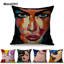 American Anime Poster Illustration Pop Art Beautiful Woman Sofa Bianma Pillow Cover Car Soft Pillow Case Cushion Cover Wholesale 2024 - buy cheap