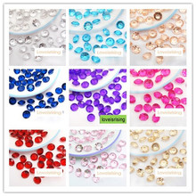 Confeti de diamante de 4 quilates (10mm), suministros de recuerdo de boda, decoraciones de mesa para fiesta en casa, 18 colores, 1000 Uds. 2024 - compra barato