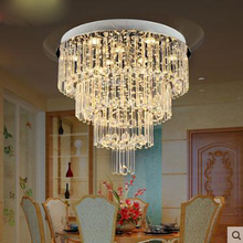 Lustre de cristal para sala de estar, lâmpada redonda para escada, quarto, restaurante, roupas, loja de roupas, candelabro moderno 2024 - compre barato