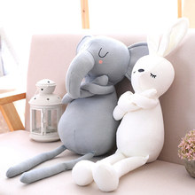 Juguetes de peluche de conejo para dormir de bebé, cojín suave de felpa, almohada decorativa para habitación de niños 2024 - compra barato