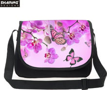 High Capacity Designer Girls Flower Print Messenger Bags Leisure Women Chilren Casual Cross Body Travel Bags Bolsas Retail 2024 - buy cheap
