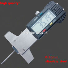 High quality stainless steel 0-30mm Digital Tire Thread Depth Gauge tire gauge Tyre depth gauge with long depth bar 2024 - buy cheap