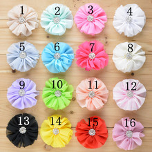 20pcs/lot  Soft chiffon flowers hair clips 2024 - buy cheap