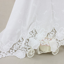 Ivory White lace bilateral embroidery lace flower cotton cloth lace fabric 130cm Diy clothes dress sew accessory 2024 - buy cheap