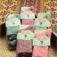 Gran oferta nuevo moda Casual coreano de calcetines de colores de alta calidad calcetines de lana para invierno cálido grueso de lana para mujeres 5 par/lote 2024 - compra barato