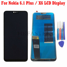 HKFASTEL LCD Screen Digitizer Display For Nokia 6.1 Plus X6 5.8 inches LCD Display Touch screen Repair Replacement + Glue tools 2024 - buy cheap