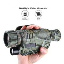 High Quality 5x40 Night Vision Monocular Digital IR Recorder 200m Range Photo Video Recording Free 8GB DVR for Hunting Security 2024 - buy cheap