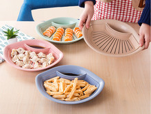 Healthy Environmentally Friendly Wheat Straw Cutlery Dishes Double Layers Dish  Dispensers Dishes Snack 2024 - buy cheap