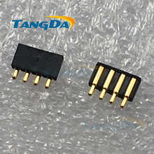 Tangda-conector pin pogo de 4 pines, espaciado de PIN POGO de 2,0mm, 2x6,3mm, Conector de soldadura lateral, envío gratis A 2024 - compra barato