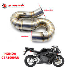 Alconstar-CBR1000RR Stainless Steel Motorcycle Exhaust Muffler Middle Pipe Fit For Honda CBR1000RR 2016-2017 Without Exhaust 2024 - buy cheap