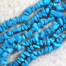 Piedras turquesas de calaita azul a la moda, piedra de grava irregular, 5x7mm, hermosas cuentas sueltas, fabricación de joyas noble, 35 ", B542 2024 - compra barato