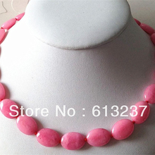 Collar con cuentas de piedra ovaladas para mujer, cuentas de piedra ovaladas, color rosa natural, estilo moderno, 13x18mm, 18 '', my4063 2024 - compra barato