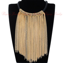 Leather Chain Long Tassels Necklace Charm Necklaces & Pendants Statement Jewelry For Women Evening 2024 - buy cheap