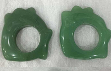 New arrival natural green jade massage ring massage guasha item 2024 - buy cheap