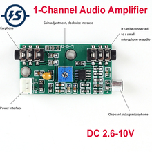 Módulo amplificador de áudio, dc 3.3v, 5v, 9v, 1 canal, microfone, aquisição de áudio, ganho programável, ajustável, circuito amplificador 2024 - compre barato