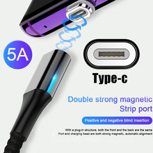 5А магнитное зарядное устройство для быстрой зарядки кабель для передачи данных типа C для Huawei P30 Pro Samsung S9 S10 E Xiaomi Mi 9 Type-C Быстрая зарядка 1 м 2024 - купить недорого
