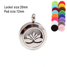 20mm Magnetic Perfume Locket Stainless Steel Aromatherapy Essential Oil Diffuser Locket Pendant 2024 - buy cheap