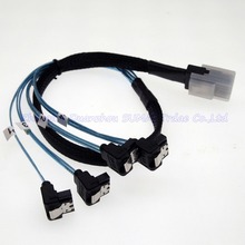 5pcs/lot Mini SAS 36P SFF-8087 to 4*SATA 7P Data Cable 90 degree support 4*6Gbps 2024 - buy cheap