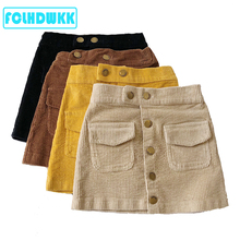 FCLHDWKK юбки для девочек для детей 2019 зима осень Новое поступление детская одежда детские вельветовые юбки для маленьких девочек 2024 - купить недорого