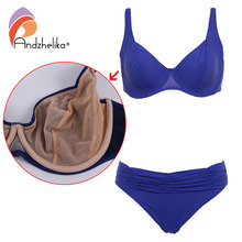 Andzhelika Solid Bikinis Women Swimsuit Soft Cups Steel Prop Two Piece Bikini Set Beach bathing suit Swimwear 2024 - buy cheap