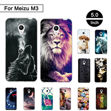 Painted Pattern Case For Meizu M3 Meiblue3 Meilan 3 5.0 inch Back Phone Cover For Meizu m3 Silicon Soft Case For Meizu M 3 Shell 2024 - buy cheap