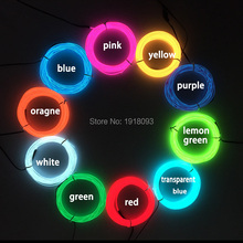 Hot Sales 2.3mm 1-10 Meter 10 Color Choice Flexible EL Wire Neon LED Strip Not Include EL Controller For Party Home Decoration 2024 - buy cheap