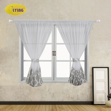 Flying  Tulle Curtain For Bay Window Perspective Voile Living room Curtains Geometric Printed Solid Sheer 2024 - buy cheap