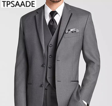 TPSAADE-trajes ajustados para hombre, esmoquin para novio de boda, traje de 3 piezas para hombre (chaqueta + Pantalones + chaleco), Blazer Trajes de novio para padrino de boda, 2019 2024 - compra barato