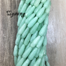 Hot Sale Teardrop Aventurine Hole Beads,Natural Green Quartz Loose Beads, Drilled Stone Jewelry Making Findings, MY1600 2024 - buy cheap