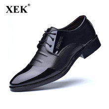 XEK New Spring Fashion Business Men Shoes Leather High Quality Soft Casual Breathable Men's Flats Shoes Plus size ZLL302 2024 - buy cheap