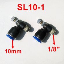 10pcs/lot  Pneumatic Air Fitting Throttle valve  Air Speed Control SL10-1  Tube 10mm  1/8'' 2024 - buy cheap