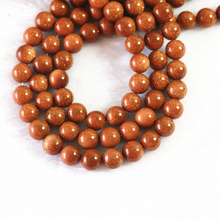 Hot sale natural gold-color sand stone new 6mm 8mm 10mm 12m round loose Beads diy cute Jewelry B137 2024 - buy cheap