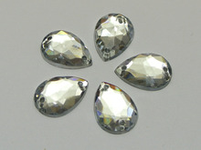Botón de diamantes de imitación para costura, pieza de acrílico transparente 200, Parte posterior plana, 10x1, 4mm, 2024 - compra barato
