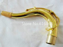 Saxofone curvo de laca dourada, acessório para saxofone tenor conector de laca dourada de latão 27.5mm 28mm 2024 - compre barato