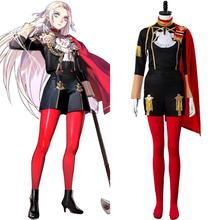 Fantasia de cosplay de três casas, emblema de fogo, edelgard von hresvelg, para fantasia, dia das bruxas, carnaval 2024 - compre barato