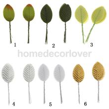 200pcs 11cm Nylon Silk Leaf Green Leaves Artificial Flower For Wedding Decoration DIY Wreath 2024 - buy cheap