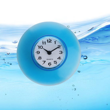 Силиконовые настенные часы для ванной, кухни, душа, многоцветные водонепроницаемые часы, таймер, стекло, настенное окно, зеркальные часы для душа 2024 - купить недорого