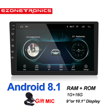 Авто Радио 2 Din Android 8,1 GPS навигация автомобильное радио стерео 9/10,1 дюймов 1024*600 Универсальный Wifi Bluetooth USB аудио плеер 2024 - купить недорого