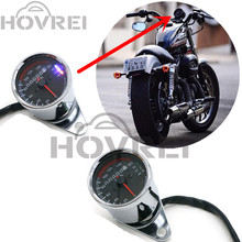 De plata de la motocicleta velocímetro, medidor cuentakilómetros ATV bicicleta Scooter medidor de velocidad Dual retroiluminado con indicador LED DC 12V 0 ~ 160 km/h 2024 - compra barato