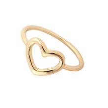 Shuangshuo 2017 New Fashion Accessory Gold Love Open Heart Ring for Women Midi Simple Rings Female Party Gift JZ003 2024 - buy cheap
