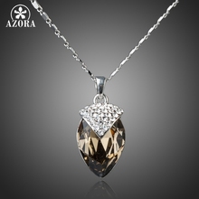 AZORA-collar con colgante de cristal austriaco Stellux, Color blanco y dorado, forma Irregular, grande, marrón, TN0072 2024 - compra barato