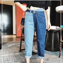 Винтажные черные джинсы для женщин в стиле бойфренд, Прошитые джинсы с высокой талией, винтажные тонкие женские джинсы карандаш, джинсы TA646 2024 - купить недорого