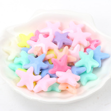 Mixed Candy Color Acrylic starfish spacer beads Fit Jewelry Making Diy Wholesale 21X20mm 20pcs YKL0416 2024 - buy cheap