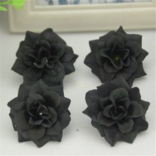 50Pcs 4.5cm Mini Artificial Silk Rose Flower Heads For Wedding Decorative Handmade DIY Wreath Scrapbooking Garland Fake Flower 2024 - buy cheap